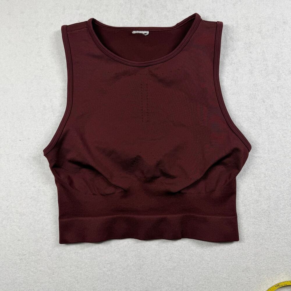 Gymshark Sweat Seemless Midi Tank Large Maroon